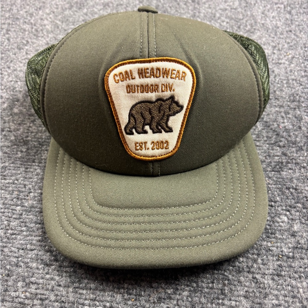 COAL HEADWEAR Green SnapBack “Outdoor Div ‘Bear’ “ Trucker Hat OSFM